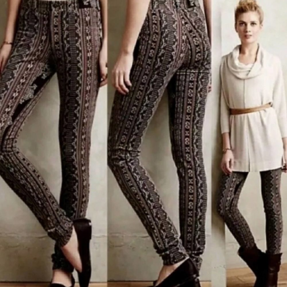 Pilcro and the Letterpress Brown Aztec Corduroy Pants 29
